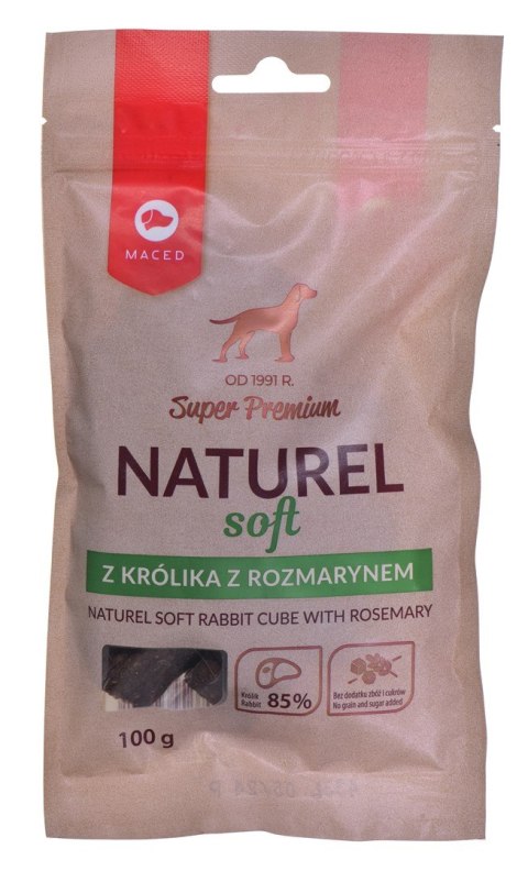 MACED NATUREL SOFT przysmak dla psa z królikiem i rozmarynem - przysmak - 100g MACED NATUREL SOFT przysmak dla psa z królikiem i rozmarynem - przysmak - 100g