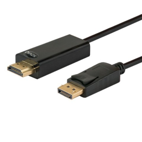 Kabel SAVIO CL-56 (DisplayPort M - HDMI Typ A; 1,5m; kolor czarny) Kabel SAVIO CL-56 (DisplayPort M - HDMI Typ A; 1,5m; kolor czarny)