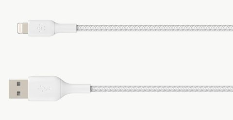 Kabel Belkin BoostCharge Braided Lightning to USB-A Cable 1m oplot White Kabel Belkin BoostCharge Braided Lightning to USB-A Cable 1m oplot White