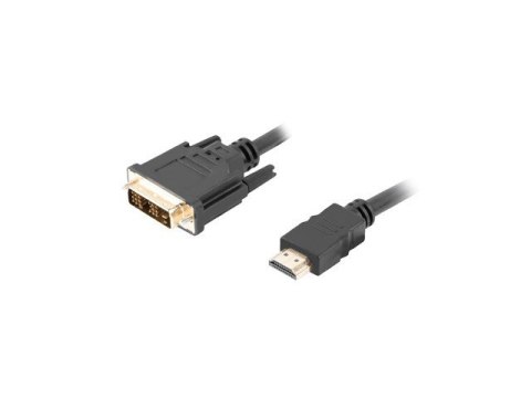Kabel Lanberg CA-HDDV-10CC-0018-BK (HDMI M - DVI-D (18+1) M; 1,8m; kolor czarny) Kabel Lanberg CA-HDDV-10CC-0018-BK (HDMI M - DVI-D (18+1) M; 1,8m; kolor czarny)