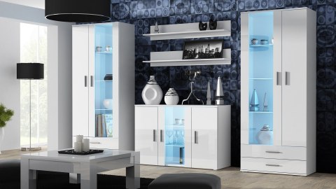 Komoda 120cm SOHO S7 biały/ biały połysk Komoda 120cm SOHO S7 biały/ biały połysk