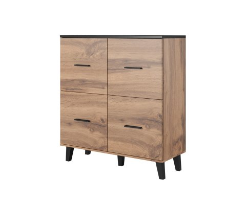 Komoda LOTTA 110 4D wotan + czarny mat Komoda LOTTA 110 4D wotan + czarny mat