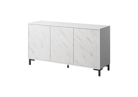 Komoda MARMO 3D 150x45xH80,5 biały mat/marmur biały Komoda MARMO 3D 150x45xH80,5 biały mat/marmur biały