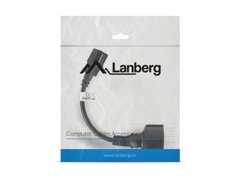 LANBERG PRZEDŁUŻACZ KABLA ZASILAJĄCEGO IEC 320 C14 -> SCHUKO(F), 20CM LANBERG PRZEDŁUŻACZ KABLA ZASILAJĄCEGO IEC 320 C14 -> SCHUKO(F), 20CM