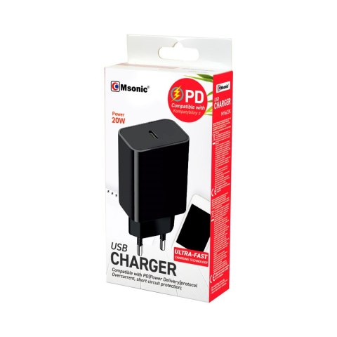 MSONIC ŁADOWARKA SIECIOWA USB-C 20W POWER DELIVERY MY6623K MSONIC ŁADOWARKA SIECIOWA USB-C 20W POWER DELIVERY MY6623K