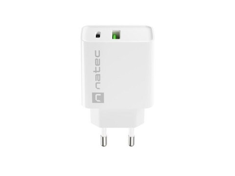 NATEC ŁADOWARKA SIECIOWA RIBERA USB-A + USB-C 20W POWER DELIVERY BIAŁA NUC-2061 NATEC ŁADOWARKA SIECIOWA RIBERA USB-A + USB-C 20W POWER DELIVERY BIAŁA NUC-2061