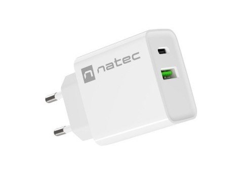 NATEC ŁADOWARKA SIECIOWA RIBERA USB-A + USB-C 20W POWER DELIVERY BIAŁA NUC-2061 NATEC ŁADOWARKA SIECIOWA RIBERA USB-A + USB-C 20W POWER DELIVERY BIAŁA NUC-2061