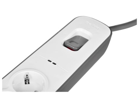 Listwa zasilająca Belkin Power Surge 4-PORT + 2xUSB-A 2m Grey/White Schuko Listwa zasilająca Belkin Power Surge 4-PORT + 2xUSB-A 2m Grey/White Schuko