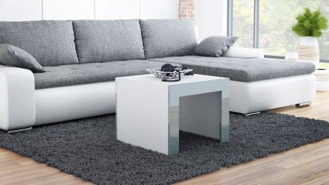 Stolik/ława TESS 60 biały/ szary połysk Stolik/ława TESS 60 biały/ szary połysk