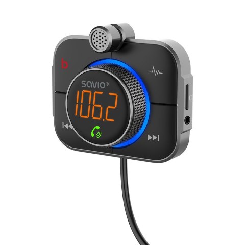SAVIO TR-14 TRANSMITER SAMOCHODOWY FM Z BLUETOOTH I ŁADOWARKĄ,QUICK CHARGE 3.0 I POWER DELIVERY, RED. SZUMÓW SAVIO TR-14 TRANSMITER SAMOCHODOWY FM Z BLUETOOTH I ŁADOWARKĄ,QUICK CHARGE 3.0 I POWER DELIVERY, RED. SZUMÓW