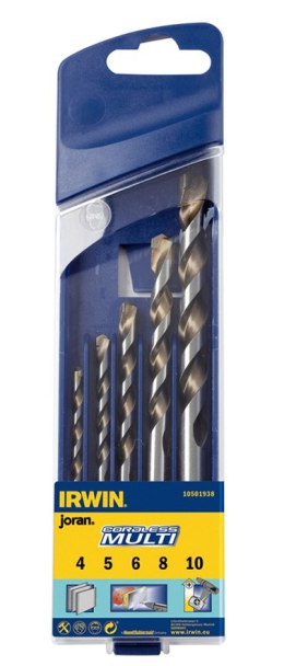 ZESTAW WIERTEŁ WIELOZADANIOWYCH 5szt. 4-10mm CORDLESS IRWIN