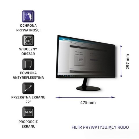 Filtr prywatyzujący Rodo Qoltec 51056 Filtr prywatyzujący Rodo Qoltec 51056
