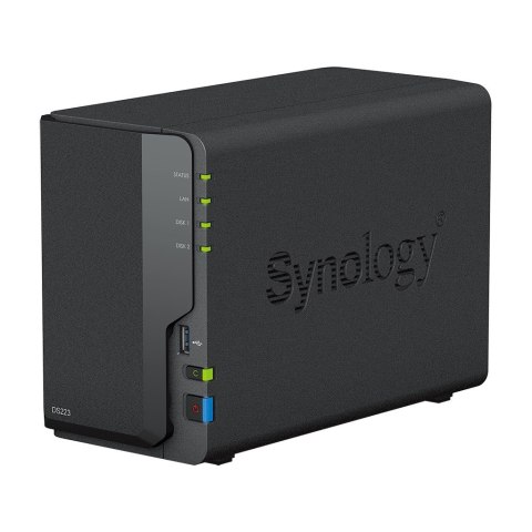 NAS Synology DS223; Tower; 2x (3.5" SATA HDD)/2.5" HDD SSD); Realtek RTD1619B;,2GB DDR4, 1x 1GbE RJ-45 NAS Synology DS223; Tower; 2x (3.5" SATA HDD)/2.5" HDD SSD); Realtek RTD1619B;,2GB DDR4, 1x 1GbE RJ-45