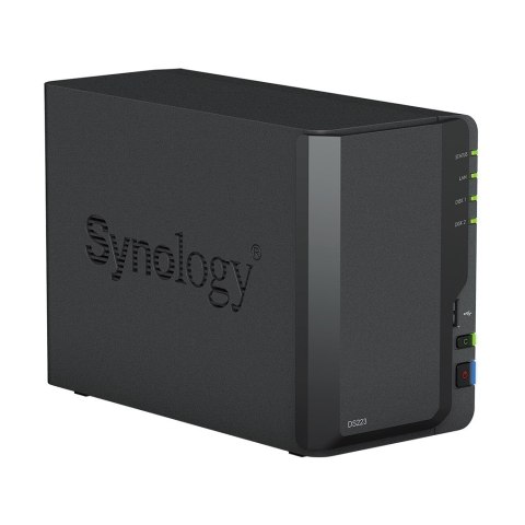 NAS Synology DS223; Tower; 2x (3.5" SATA HDD)/2.5" HDD SSD); Realtek RTD1619B;,2GB DDR4, 1x 1GbE RJ-45 NAS Synology DS223; Tower; 2x (3.5" SATA HDD)/2.5" HDD SSD); Realtek RTD1619B;,2GB DDR4, 1x 1GbE RJ-45