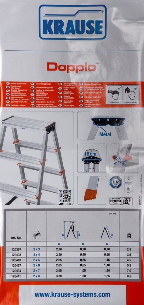 Drabina dwustronna Krause Dopplo 120403 Drabina dwustronna Krause Dopplo 120403