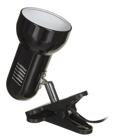 Lampka na biurko mocowana na klips kolor czarny metalowa duży gwint E27 Lampka na biurko mocowana na klips kolor czarny metalowa duży gwint E27