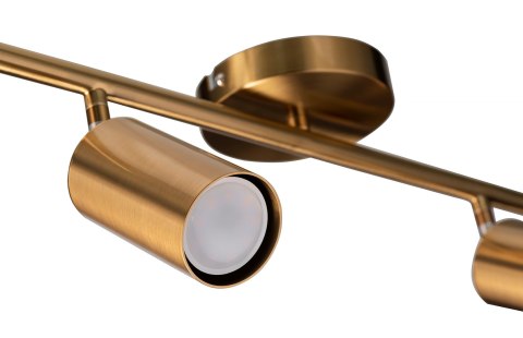 Listwa reflektorowa poczwórna złota sufitowa ścienna Activejet SPECTRA kinkiet GU10 do salonu Listwa reflektorowa poczwórna złota sufitowa ścienna Activejet SPECTRA kinkiet GU10 do salonu