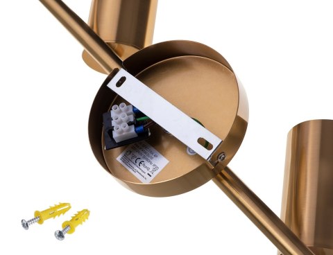 Listwa reflektorowa poczwórna złota sufitowa ścienna Activejet SPECTRA kinkiet GU10 do salonu Listwa reflektorowa poczwórna złota sufitowa ścienna Activejet SPECTRA kinkiet GU10 do salonu