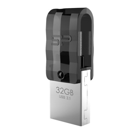 Pendrive Silicon Power Mobile C31 32GB USB 3.2 Typ-A, Typ-C Czarny Pendrive Silicon Power Mobile C31 32GB USB 3.2 Typ-A, Typ-C Czarny