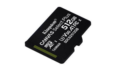 Karta pamięci z adapterem Kingston Canvas Select Plus SDCS2/512GB (512GB; Class 10, Class U1, V10; + adapter) Karta pamięci z adapterem Kingston Canvas Select Plus SDCS2/512GB (512GB; Class 10, Class U1, V10; + adapter)
