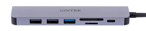 UNITEK HUB USB-C 7W1, HDMI 4K, PD 100W, 5GBPS, ALU UNITEK HUB USB-C 7W1, HDMI 4K, PD 100W, 5GBPS, ALU