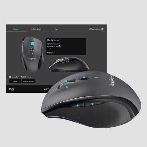 Mysz Logitech M705 910-001949 (laserowa; 1000 DPI; kolor grafitowy) Mysz Logitech M705 910-001949 (laserowa; 1000 DPI; kolor grafitowy)
