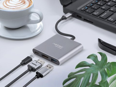 NATEC MULTI PORT FOWLER MINI (USB-C PD, USB 3.0, HDMI 4K) NMP-1607 NATEC MULTI PORT FOWLER MINI (USB-C PD, USB 3.0, HDMI 4K) NMP-1607