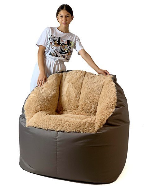 Pufa worek sako FLUFFY brąz XXL 140x90 Pufa worek sako FLUFFY brąz XXL 140x90