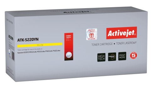 Activejet ATK-5220YN Toner (zamiennik Kyocera TK-5220Y; Supreme; 1200 stron; żółty) Activejet ATK-5220YN Toner (zamiennik Kyocera TK-5220Y; Supreme; 1200 stron; żółty)
