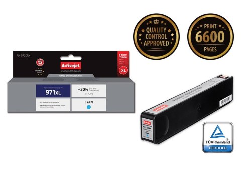 Activejet AH-971CRX Tusz (zamiennik HP 971XL CN626AE; Premium; 100 ml; niebieski) Activejet AH-971CRX Tusz (zamiennik HP 971XL CN626AE; Premium; 100 ml; niebieski)