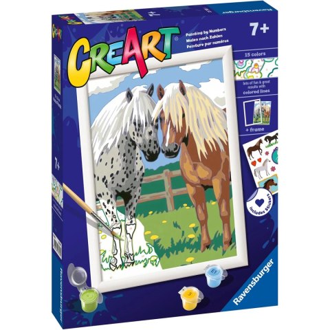 CreArt Szczęśliwe Konie Malowanie Po Numerach Ravensburger 23708 CreArt Szczęśliwe Konie Malowanie Po Numerach Ravensburger 23708