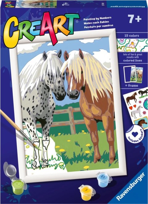 CreArt Szczęśliwe Konie Malowanie Po Numerach Ravensburger 23708 CreArt Szczęśliwe Konie Malowanie Po Numerach Ravensburger 23708