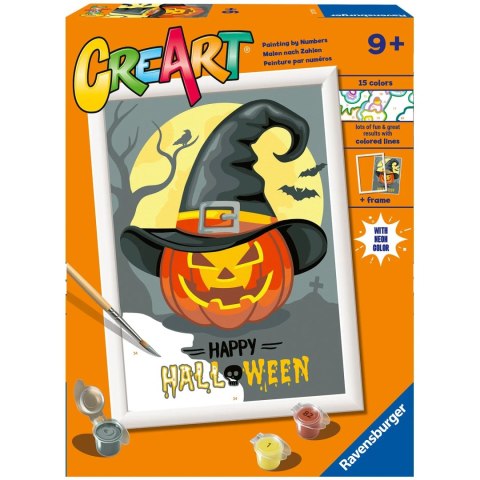 CreArt Wesołego Halloween Malowanie Po Numerach Ravensburger 23712 CreArt Wesołego Halloween Malowanie Po Numerach Ravensburger 23712
