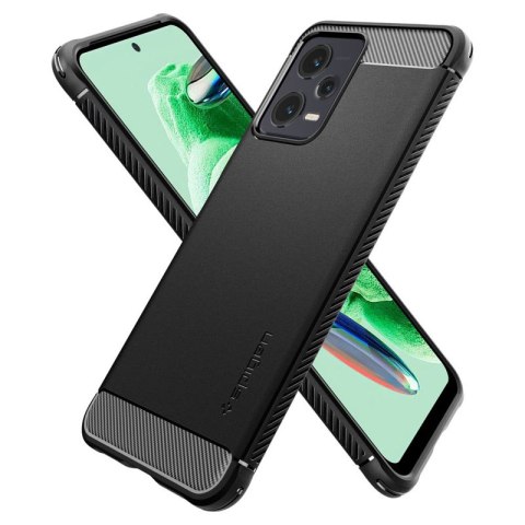 Spigen Rugged Armor - Etui do Xiaomi Redmi Note 12 5G/POCO X5 5G (Czarny) Spigen Rugged Armor - Etui do Xiaomi Redmi Note 12 5G/POCO X5 5G (Czarny)