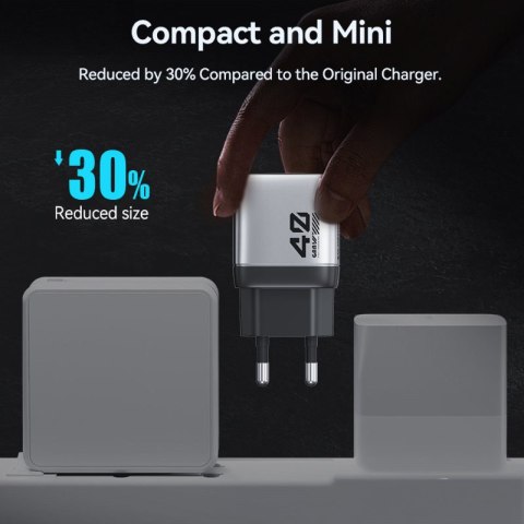 WEKOME WP-U02 Mecha Series - Ładowarka sieciowa 2x USB-C Super Fast Charger GaN 40W (Srebrny) WEKOME WP-U02 Mecha Series - Ładowarka sieciowa 2x USB-C Super Fast Charger GaN 40W (Srebrny)