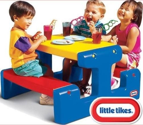 Little Tikes Junior Picnic Table Primary Stolik Do Zabawy 4os. 479500070 Niebieski Little Tikes Junior Picnic Table Primary Stolik Do Zabawy 4os. 479500070 Niebieski