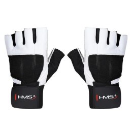RST04 WHITE-BLACK ROZM. L RĘKAWICE NA SIŁOWNIĘ HMS