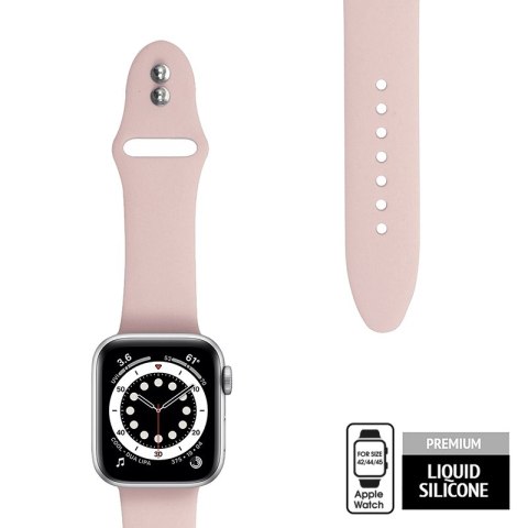 Crong Liquid - Pasek do Apple Watch 42/44/45/49 mm (piaskowy róż) Crong Liquid - Pasek do Apple Watch 42/44/45/49 mm (piaskowy róż)