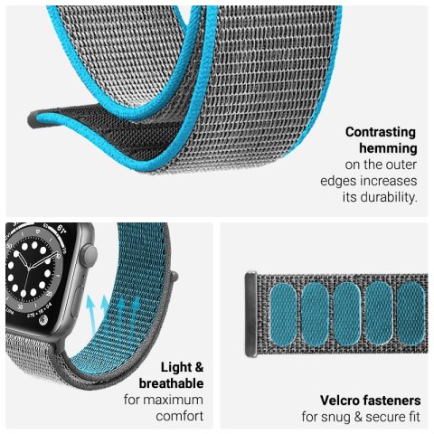 Crong Nylon - Pasek sportowy do Apple Watch 42/44/45/49 mm (Ocean Blue) Crong Nylon - Pasek sportowy do Apple Watch 42/44/45/49 mm (Ocean Blue)