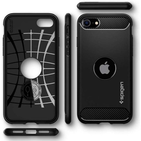 Spigen Rugged Armor - Etui do iPhone SE 2022 / SE 2020 / 8 / 7 (Czarny) Spigen Rugged Armor - Etui do iPhone SE 2022 / SE 2020 / 8 / 7 (Czarny)