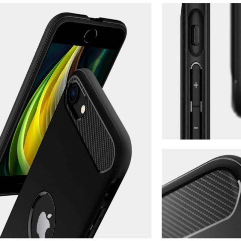 Spigen Rugged Armor - Etui do iPhone SE 2022 / SE 2020 / 8 / 7 (Czarny) Spigen Rugged Armor - Etui do iPhone SE 2022 / SE 2020 / 8 / 7 (Czarny)