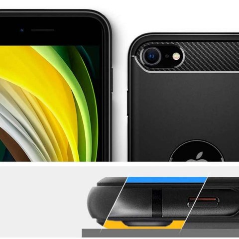 Spigen Rugged Armor - Etui do iPhone SE 2022 / SE 2020 / 8 / 7 (Czarny) Spigen Rugged Armor - Etui do iPhone SE 2022 / SE 2020 / 8 / 7 (Czarny)