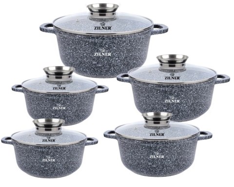 ZESTAW 5 GARNKÓW MARMUROWYCH ZILNER ZL-7055-A ZESTAW 5 GARNKÓW MARMUROWYCH ZILNER ZL-7055-A