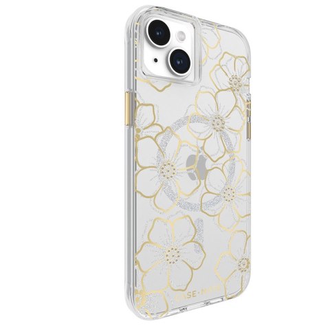 Case-Mate Floral Gems MagSafe - Etui iPhone 15 Plus (Gold) Case-Mate Floral Gems MagSafe - Etui iPhone 15 Plus (Gold)