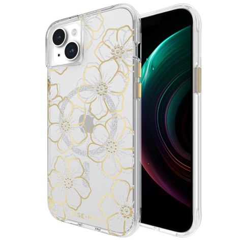 Case-Mate Floral Gems MagSafe - Etui iPhone 15 Plus (Gold) Case-Mate Floral Gems MagSafe - Etui iPhone 15 Plus (Gold)