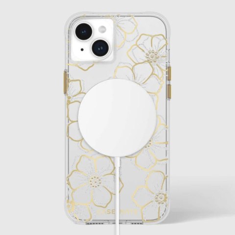 Case-Mate Floral Gems MagSafe - Etui iPhone 15 Plus (Gold) Case-Mate Floral Gems MagSafe - Etui iPhone 15 Plus (Gold)
