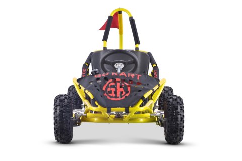 Gokart Fast Dragon na akumulator Żółty 30km/h + Silnik 1000W + Koła pompowane + Regulacja siedzenia + Pasy Gokart Fast Dragon na akumulator Żółty 30km/h + Silnik 1000W + Koła pompowane + Regulacja siedzenia + Pasy
