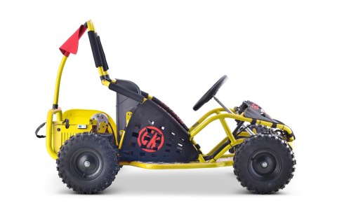 Gokart Fast Dragon na akumulator Żółty 30km/h + Silnik 1000W + Koła pompowane + Regulacja siedzenia + Pasy Gokart Fast Dragon na akumulator Żółty 30km/h + Silnik 1000W + Koła pompowane + Regulacja siedzenia + Pasy