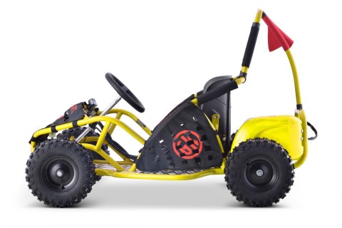 Gokart Fast Dragon na akumulator Żółty 30km/h + Silnik 1000W + Koła pompowane + Regulacja siedzenia + Pasy Gokart Fast Dragon na akumulator Żółty 30km/h + Silnik 1000W + Koła pompowane + Regulacja siedzenia + Pasy