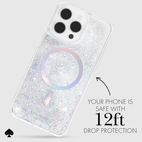 Kate Spade New York Liquid Glitter MagSafe - Etui iPhone 15 Pro (Opal Iridescent) Kate Spade New York Liquid Glitter MagSafe - Etui iPhone 15 Pro (Opal Iridescent)